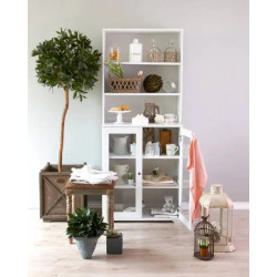 Wooden Display Cabinet  White